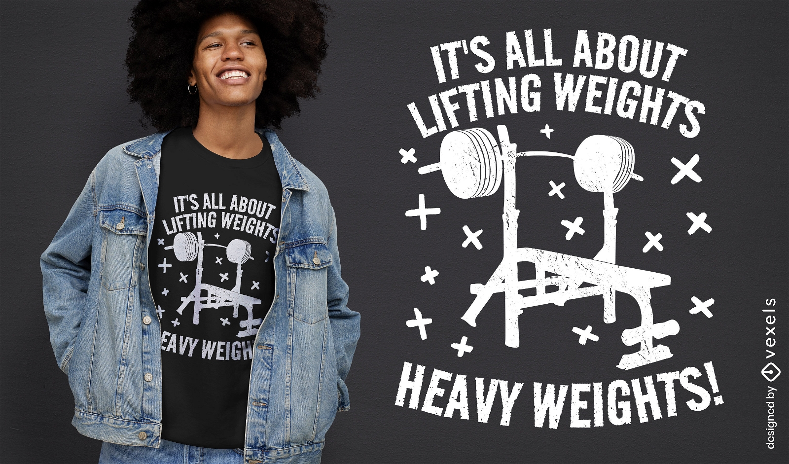 Weightlifting silhoutte t-shirt design