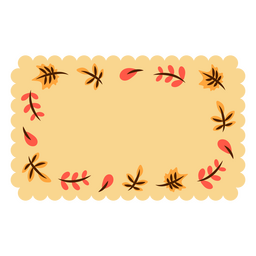 Place Card With Autumn Leaves PNG & SVG Design For T-Shirts