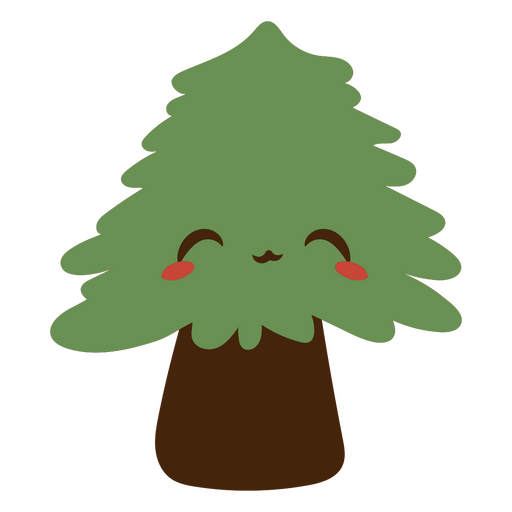 arbol kawaii Diseño PNG