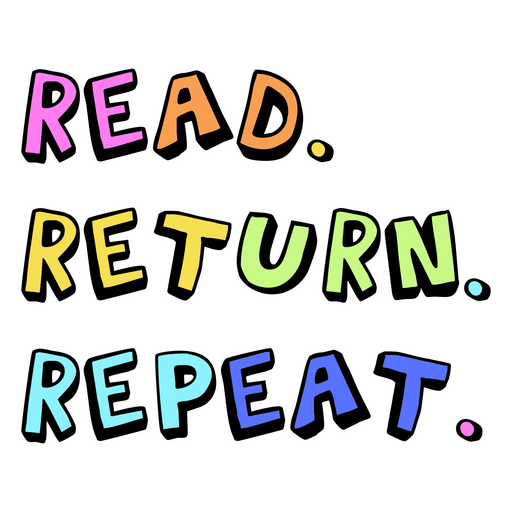 Playful reading motivational quote design PNG Design