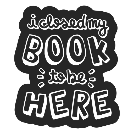 Design de citação humorística para amantes de livros Desenho PNG