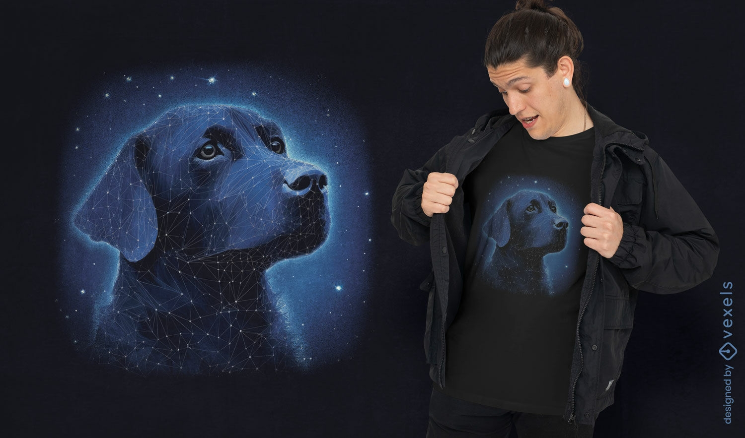 Constellation labrador t-shirt design