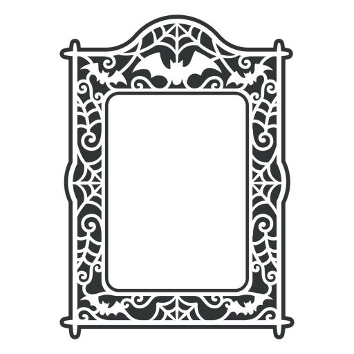 Elegante diseño de marco decorativo de Halloween. Diseño PNG