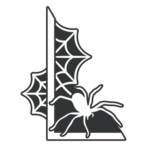 Diseño encantador de araña y telaraña. Diseño PNG