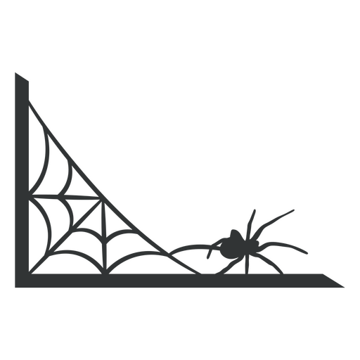 Black design of a spider  PNG Design