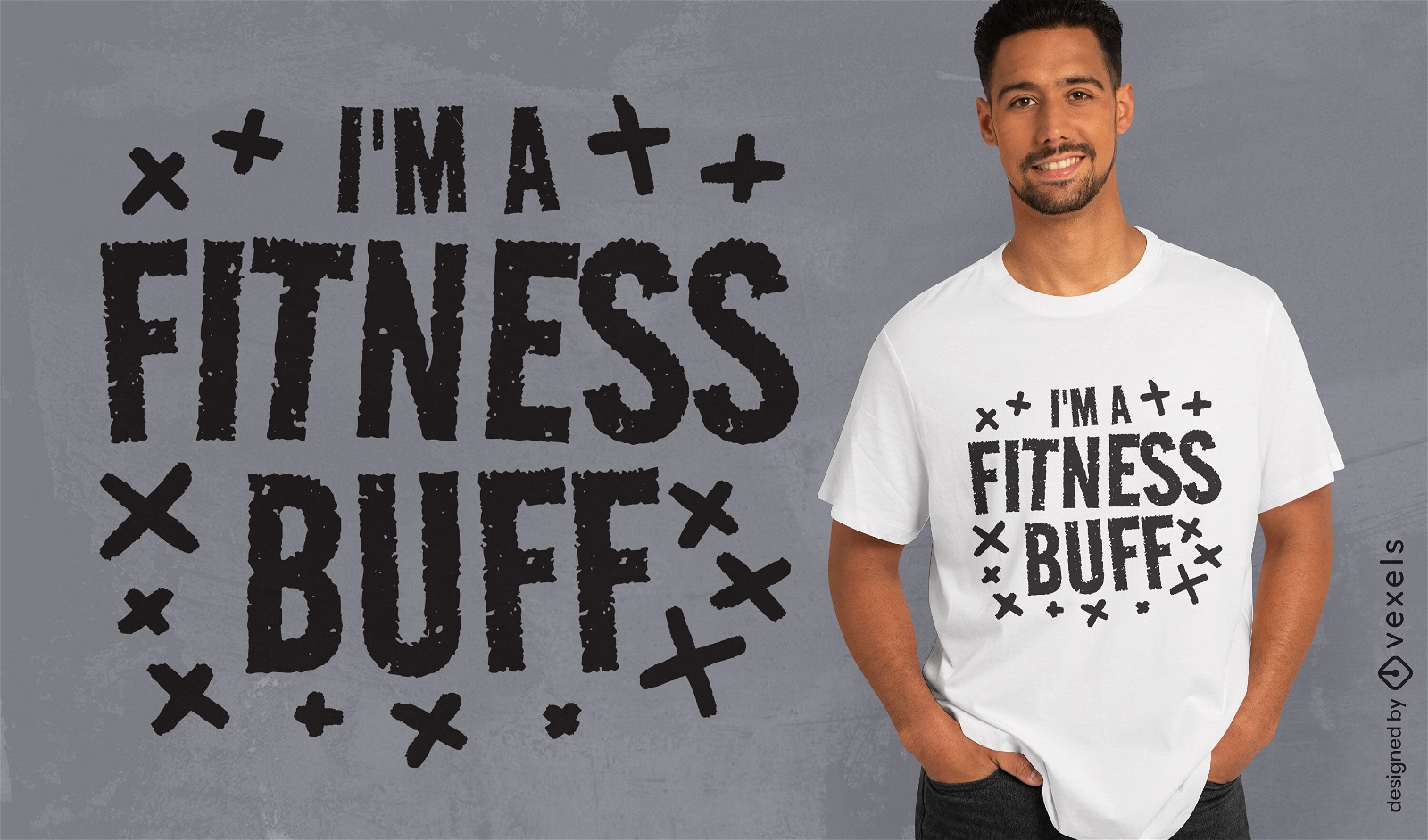 Soy un diseño de camiseta aficionado al fitness.