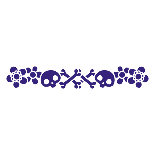 Purple skull and crossbones design PNG Design
