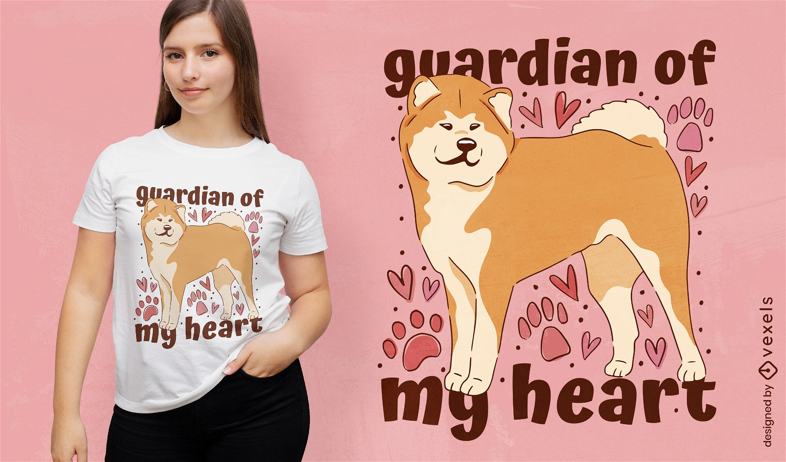 Akita inu dog animal t-shirt design
