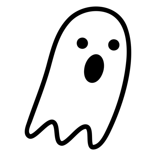 Design de camiseta com personagem fantasma minimalista e fofo Desenho PNG
