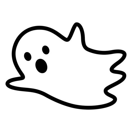 Design de esboço de fantasma simples para design de camiseta Desenho PNG