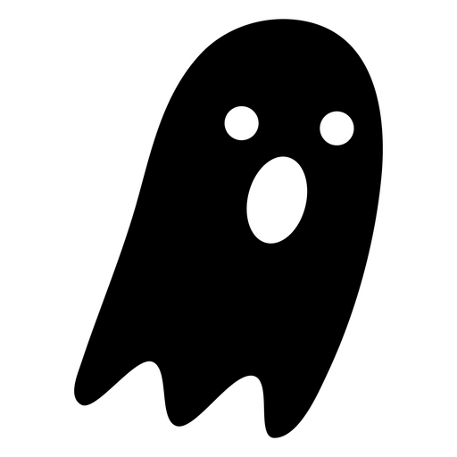 Design de silhueta fantasma lúdica Desenho PNG
