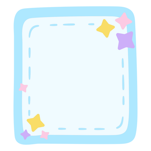 Square frame with stars on it PNG Design