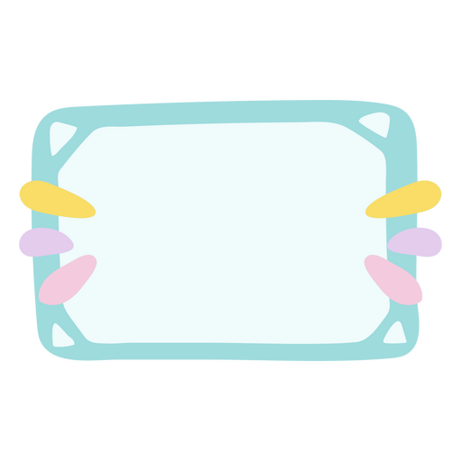 Cartoon frame with a colorful background PNG Design