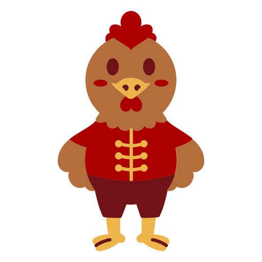 Design de camiseta com personagem de desenho animado de galinha fofa Desenho PNG