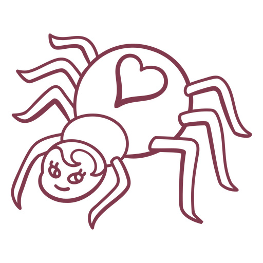 Araña con un infarto Diseño PNG