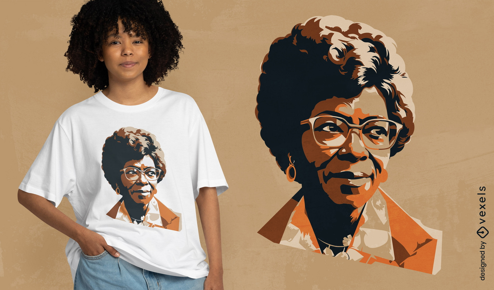 Diseño de camiseta Shirley Chisholm.