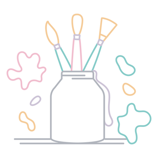 Playful art supplies illustration PNG Design