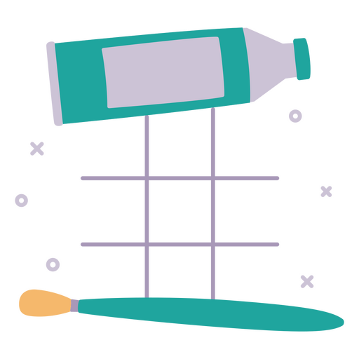 Playful painting supplies illustration PNG Design