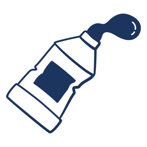 Ilustración creativa de un tubo de pintura Diseño PNG