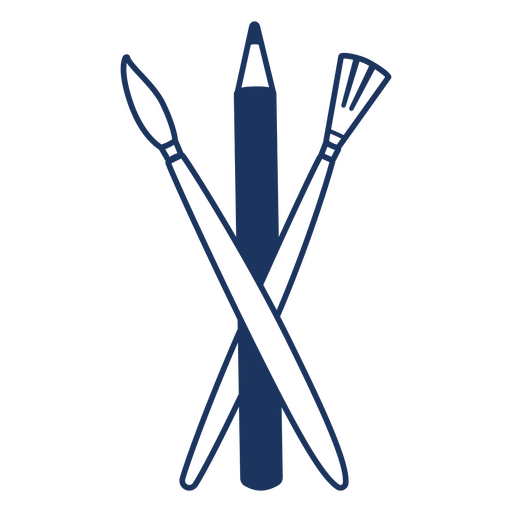 Artistic tools silhouette design PNG Design