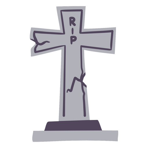 Modern cartoon-style gravestone design PNG Design