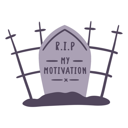 Diseño de lápida motivacional y humorístico Diseño PNG