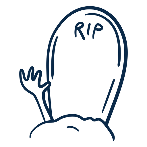 Quirky grave design with rip inscription PNG Design