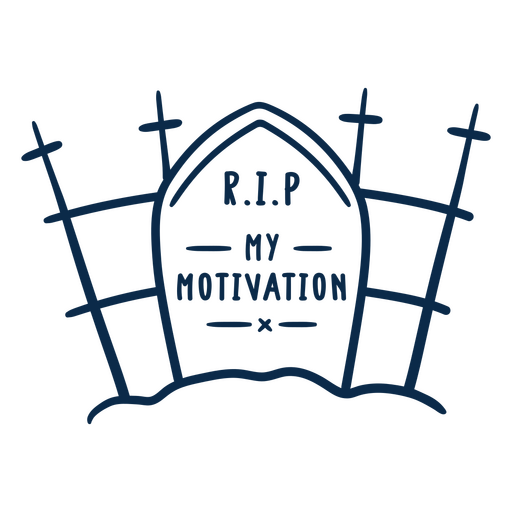 Design gráfico de lápide motivacional e bem-humorado Desenho PNG