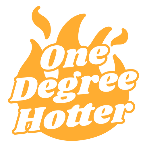 Verspieltes Flammen-Design, ein Grad heißer PNG-Design