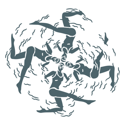 Diseño de movimiento de natación dinámico Diseño PNG