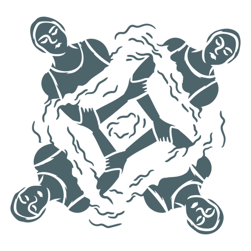 Dynamic swimming figures design PNG Design