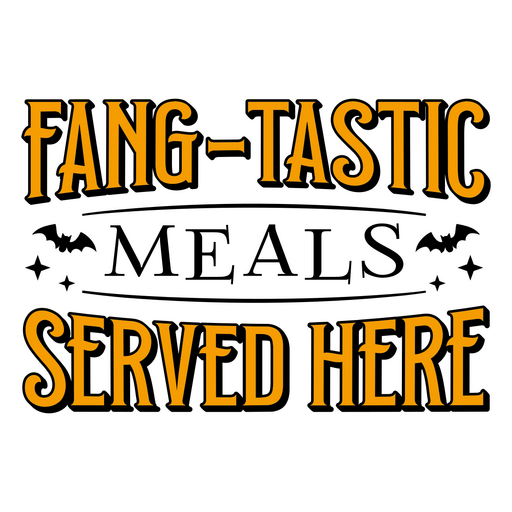 Diseño divertido de letrero de restaurante con temática de Halloween Diseño PNG