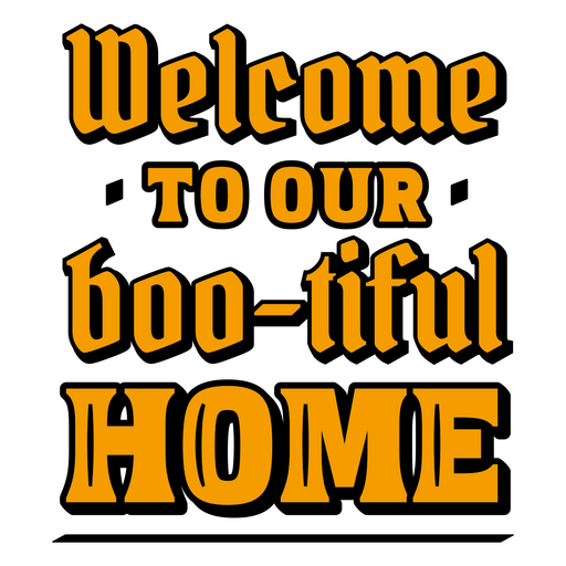 Charmantes Halloween-Willkommensschild mit verspielter Typografie PNG-Design