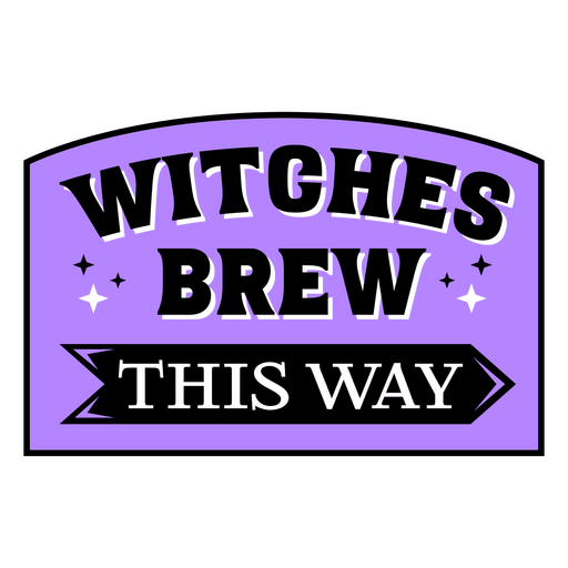 Purple directional sign with whimsical typography design PNG Design