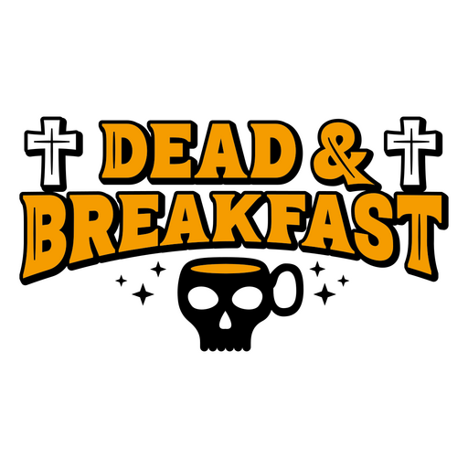 Skurriles Dead and Breakfast-Design PNG-Design