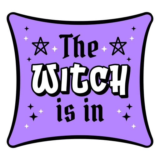 Diseño de letrero de bruja juguetón Diseño PNG