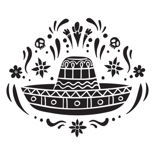 Mexikanischer Tequila-Sombrero PNG-Design