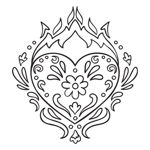 Ornate heart design PNG Design