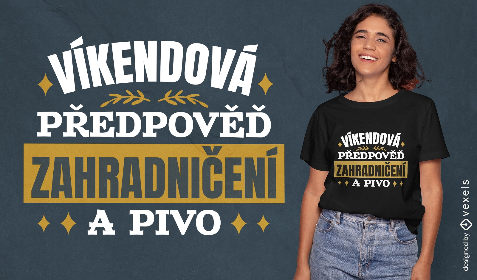 Czech quote t-shirt design