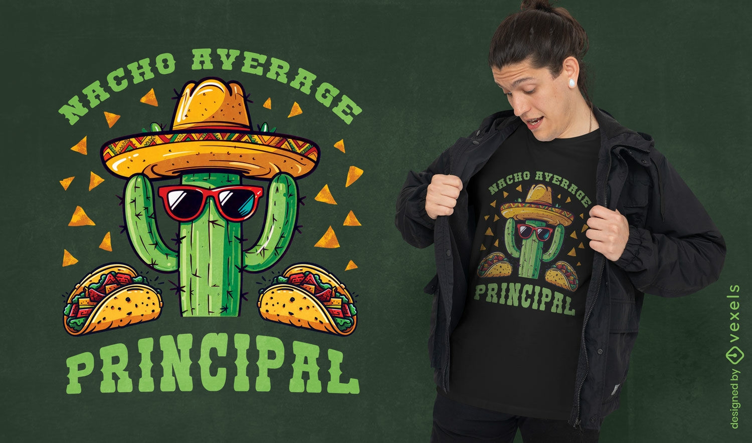 Dise?o de camiseta de cactus mexicano.