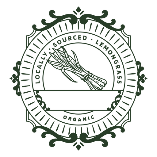 Logotipo de capim-limão orgânico Desenho PNG