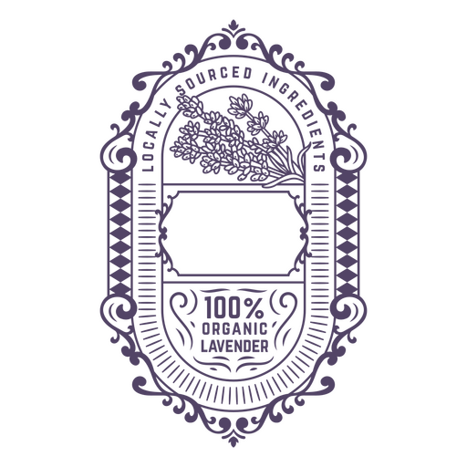 Organic lavender label PNG Design