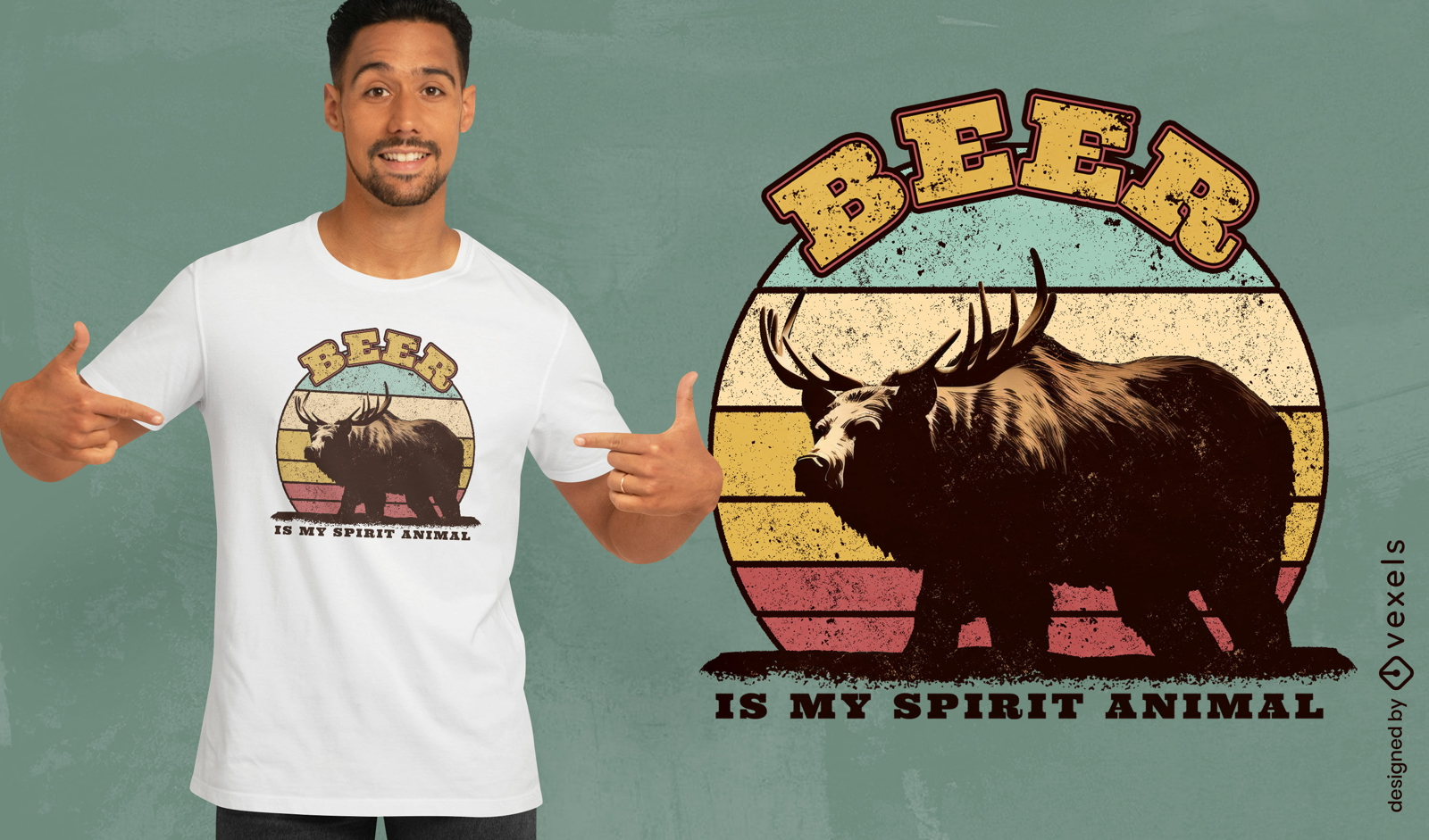Design de camiseta com espírito de cerveja