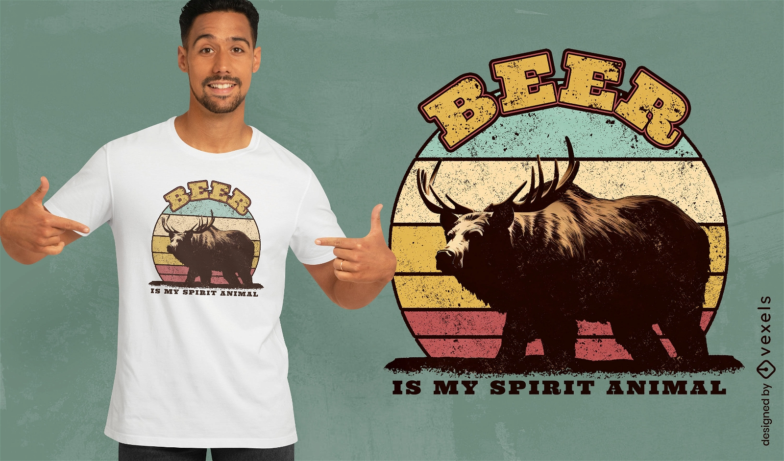 Diseño de camiseta de espíritu de cerveza.