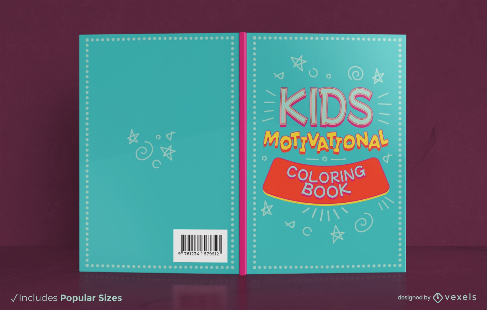 Design de capa de livro para colorir de motivação para crianças