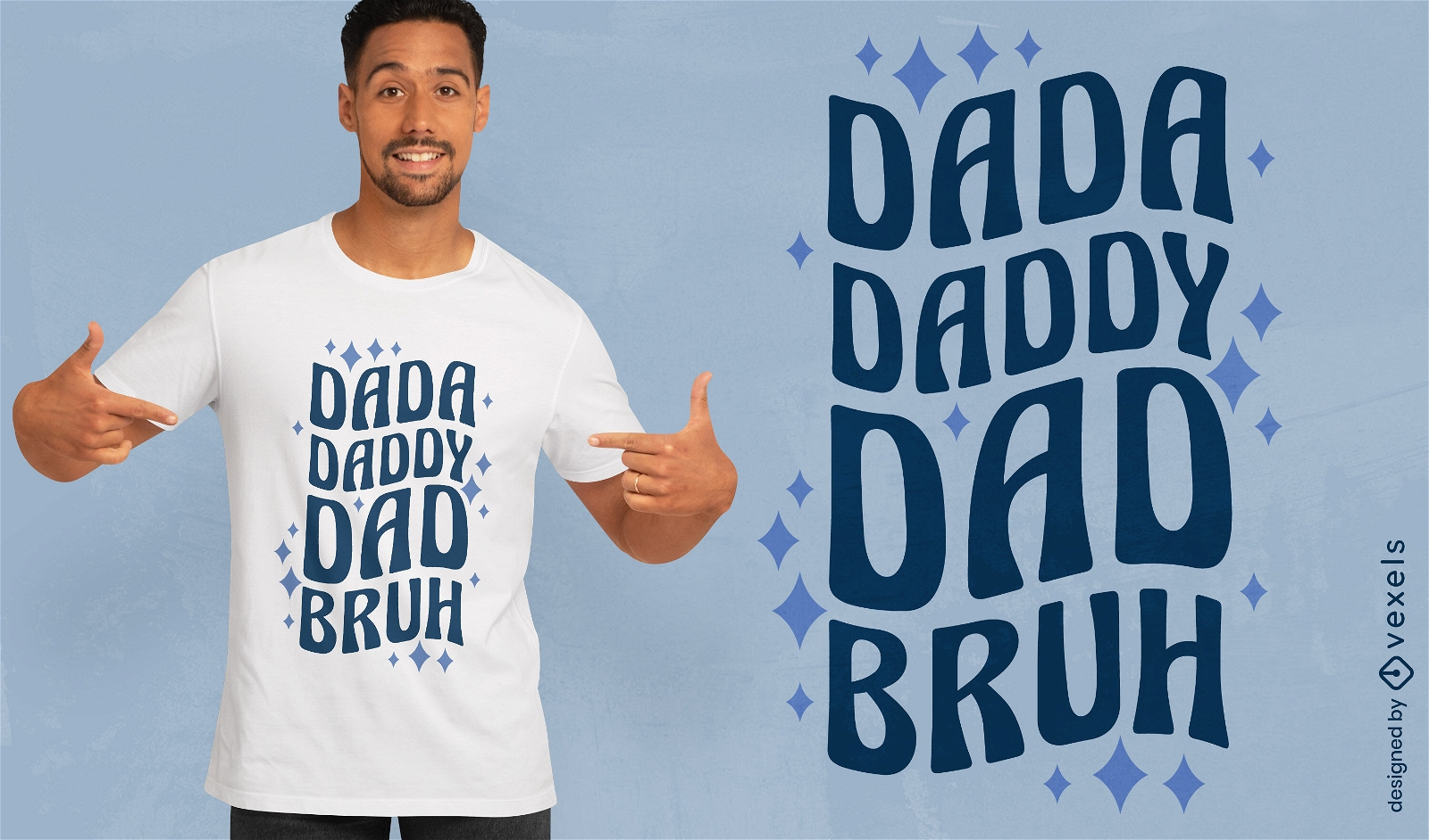 Diseño de camiseta de papá papá papá