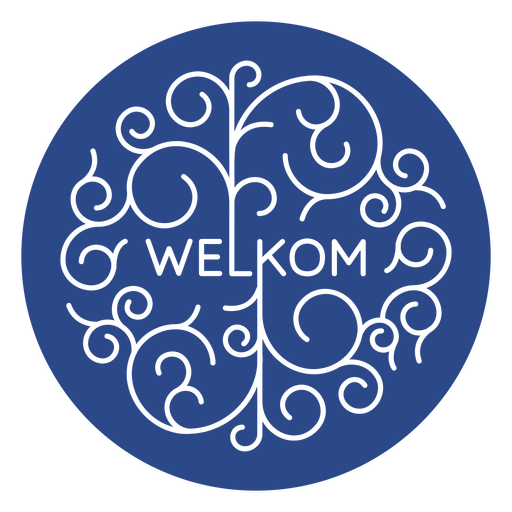 El logo de welkom. Diseño PNG
