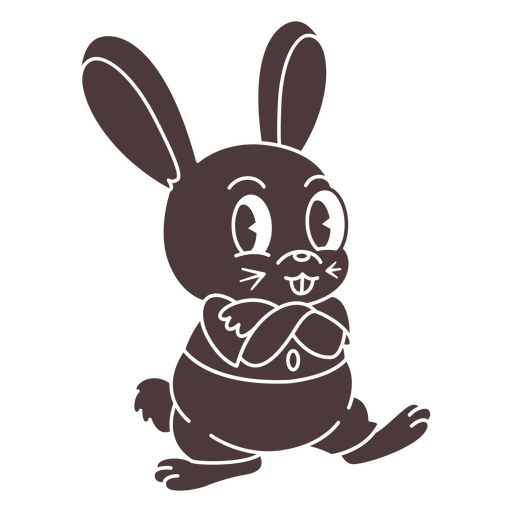 Design de personagem de coelho de desenho animado encantador para vestuário Desenho PNG