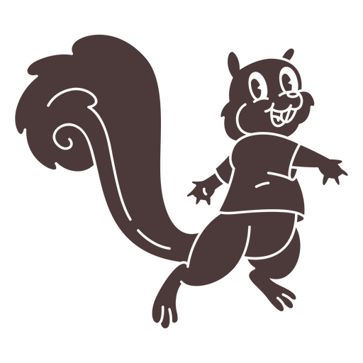 Squirrel in a t - shirt is running PNG Design