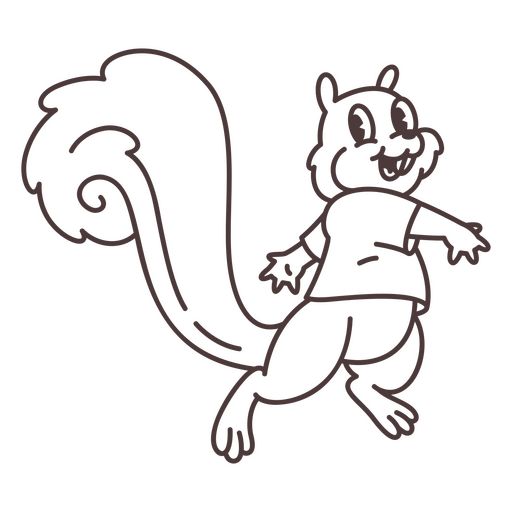 Eichhörnchen rennt PNG-Design